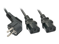 Lindy Netzkabel, Schuko auf 2× IEC C13, 2 m