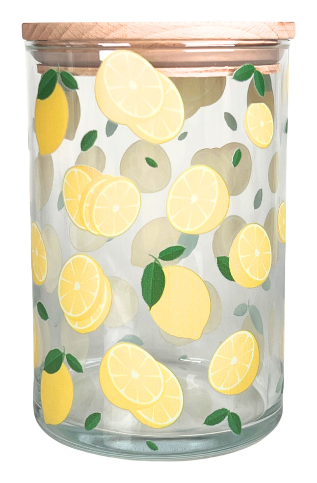 Wunderle Vorratsdose 880 ml, Ø 10 × 16 cm, Glas, Buche-Deckel
