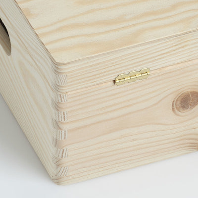 Zeller Present Aufbewahrungsbox (mit Deckel) – Holz – Natur – 400 × 140 × 300 mm