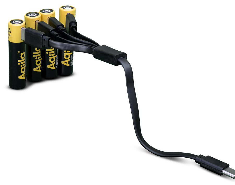 Aqiila AAA Akkus, Li-Ion, 600 mAh, 1,5 V – 4 Stk.