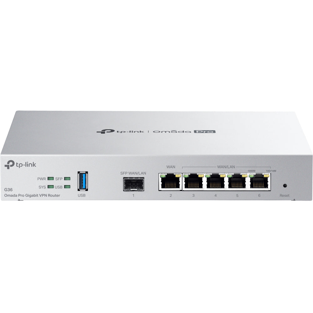 TP-Link G36 VPN-Router – 5× WAN/LAN Gigabit, 1× SFP-WAN, USB 3.2 Gen 1