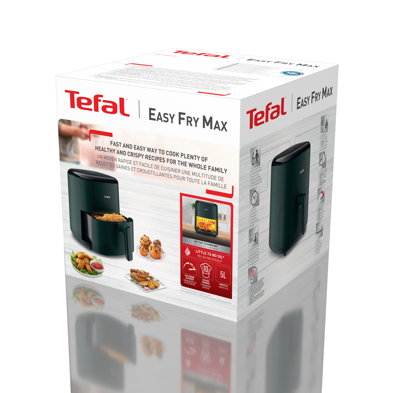 Tefal Heissluftfritteuse Easy Fry Max – 5 l, 1500 W – grau