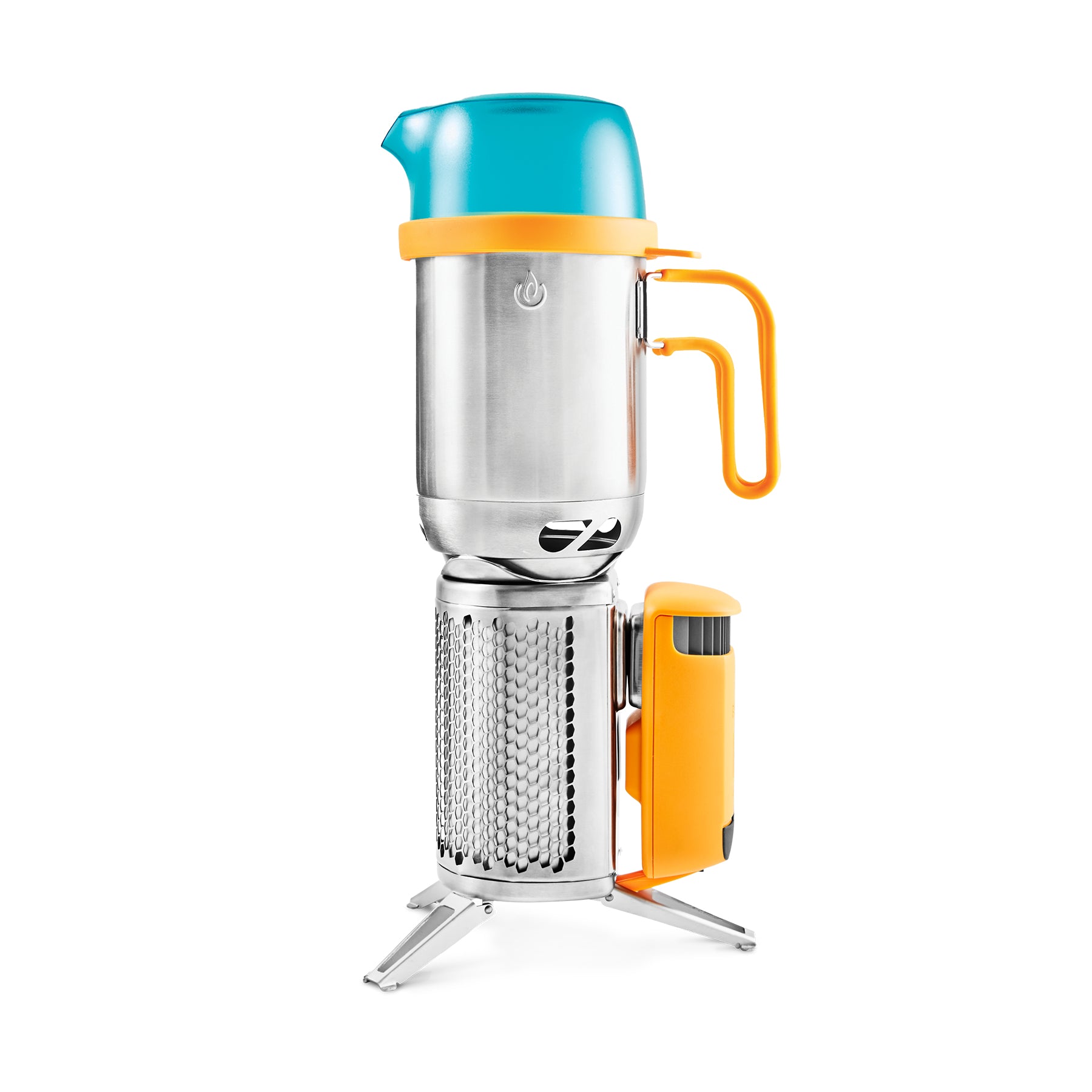 BioLite Campstove BNA0100 – Holzkohle, USB-Port, 935 g – Gelb/Edelstahl