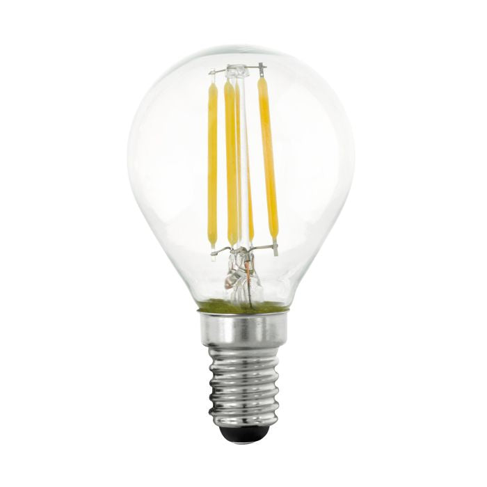 EGLO LED-Leuchtmittel E14 A-Form – 470 lm, 4,5 W, Warmweiss 2700 K, dimmbar – IP20 – 1 Stk. – Transparent, Glas