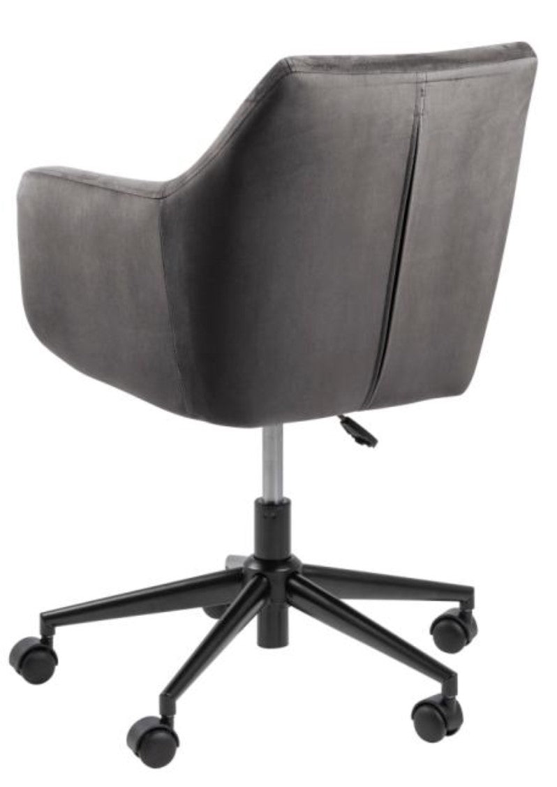 Actona AC Design Bürostuhl Nora – Stoff, Metallfuss, Dunkelgrau