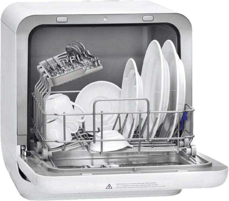 Bomann Tisch-Geschirrspüler TSG 5704 – 2 Massgedecke, 5 l/Zyklus, 58 dB, 6 Programme – Weiss
