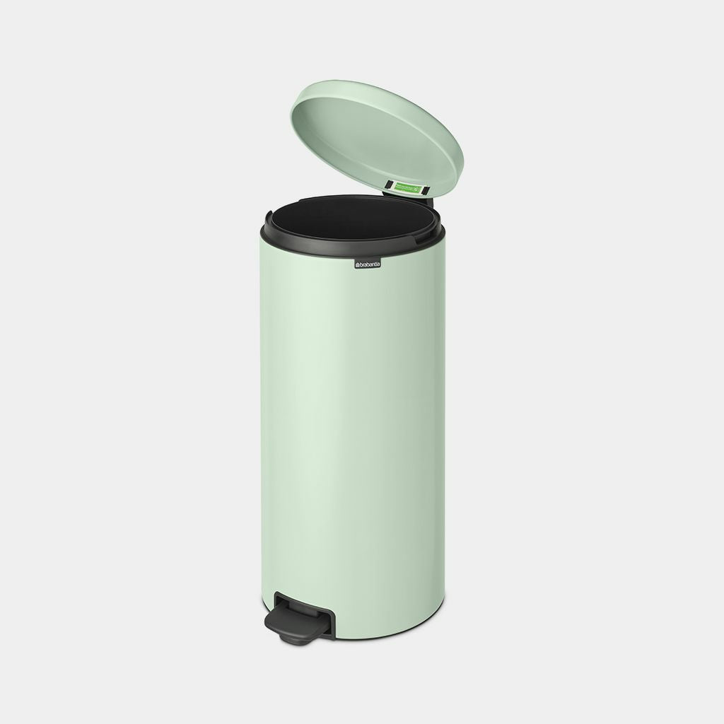 Brabantia NewIcon Papierkorb – 30 l – Stahl, Grün – Ø 293 × H 679 mm