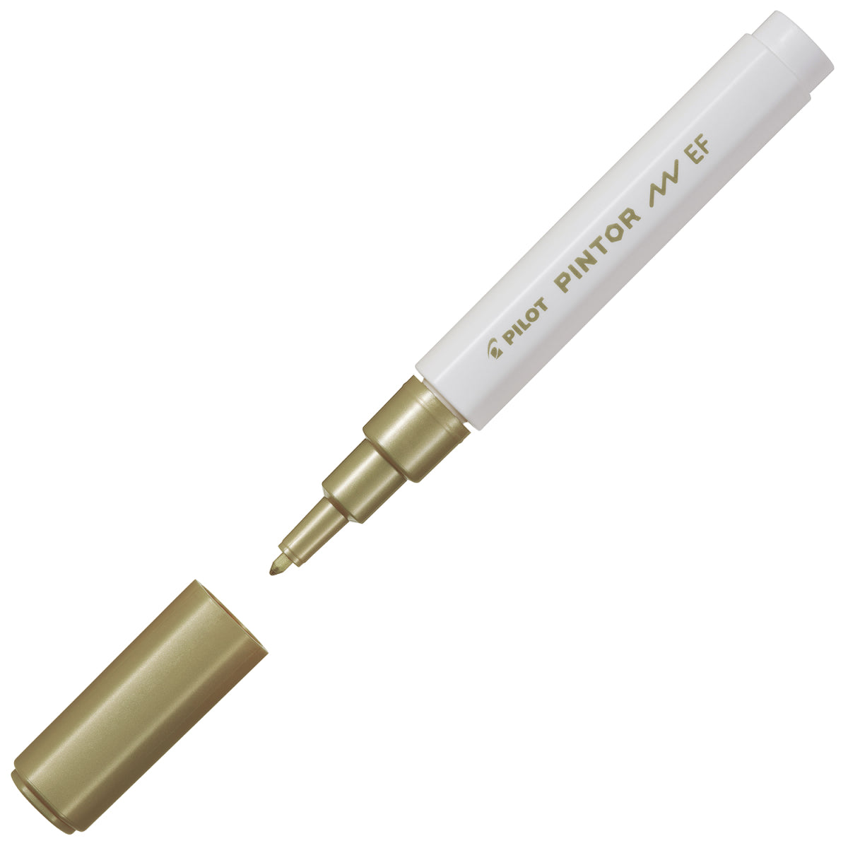Pilot Pigment-Marker Pintor – Rundspitze 0,9-1,5 mm – Metallic Gold – Deckend