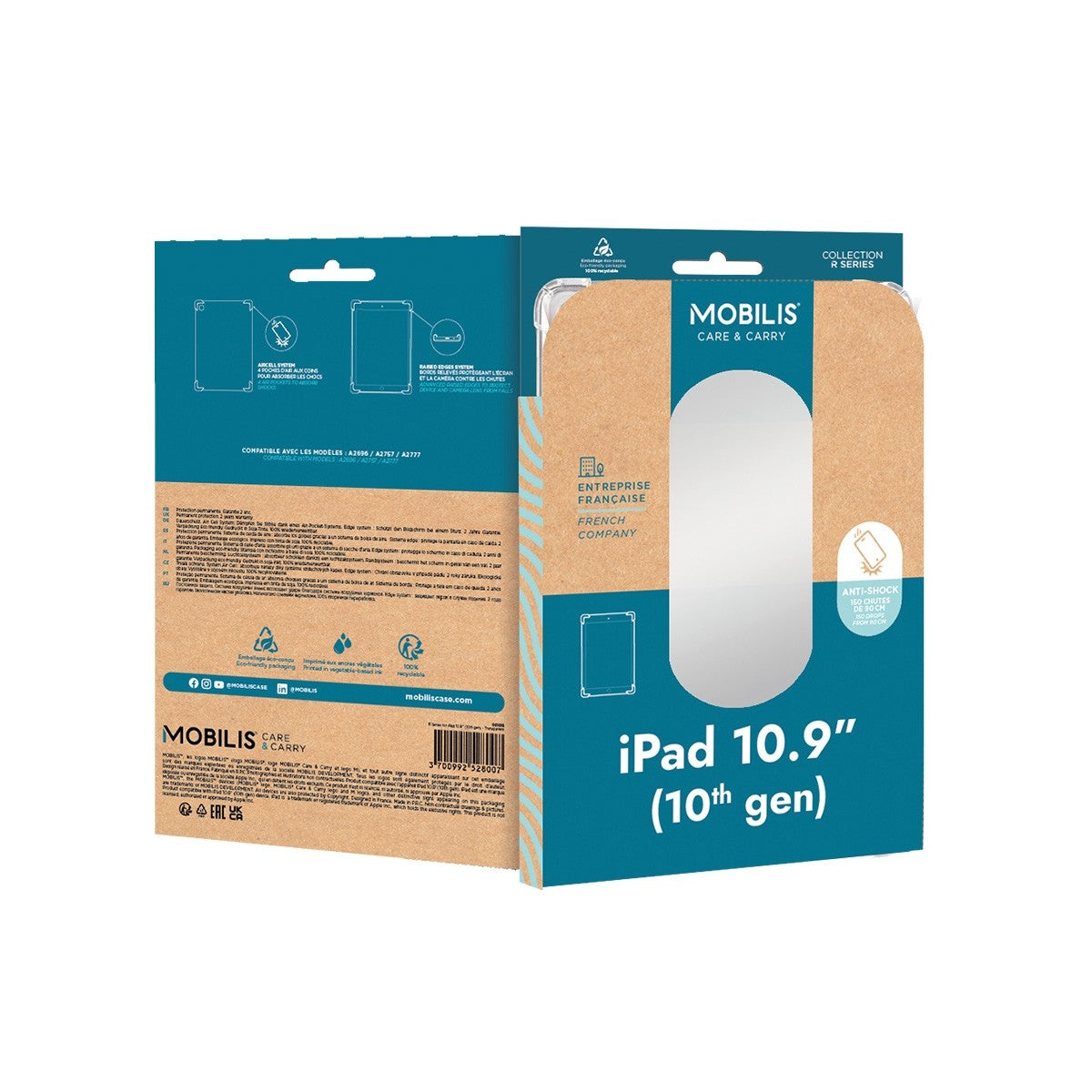 Mobilis Tablet-Hülle für iPad 10,9" (10. Gen.) – Transparent