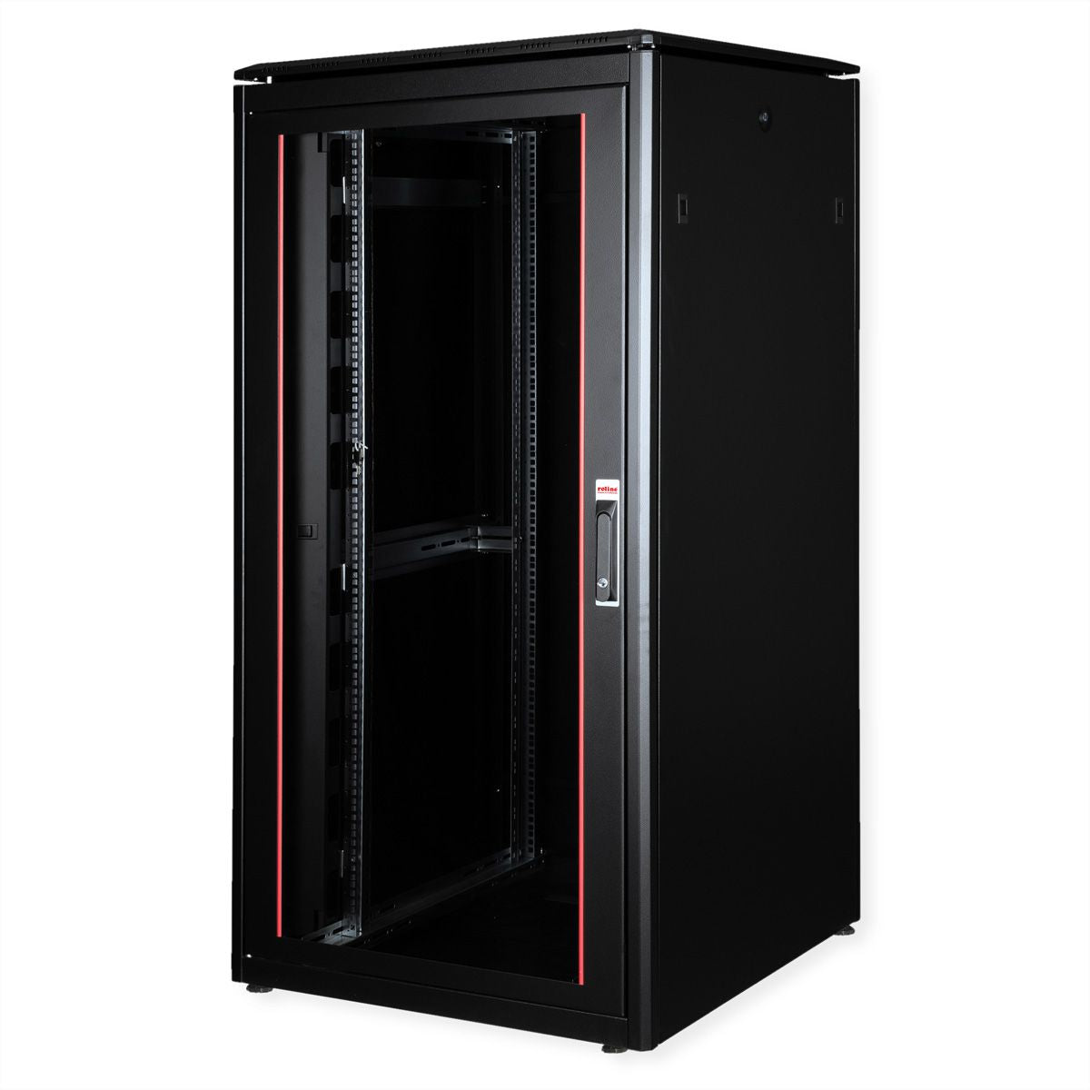 ROLINE Pro – 19" Netzwerkschrank 32U, IP20, abschliessbar, 800 × 800 × 1609 mm, schwarz, Stahl