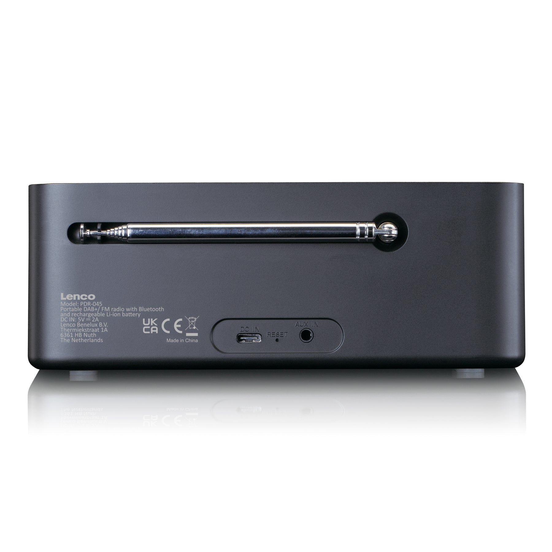 Lenco PDR-045BK – DAB-/Internetradio – Portabel – DAB+, UKW, Bluetooth, Akkubetrieb – Schwarz