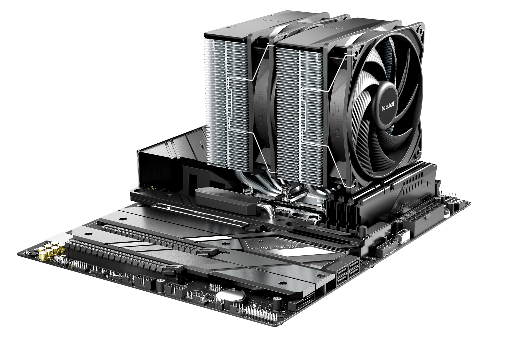 be quiet! be quiet Pure Rock Pro 3 – CPU-Kühler – 2×120 mm, 250 W TDP, für LGA 1700, AM5, AM4 und andere, Silber
