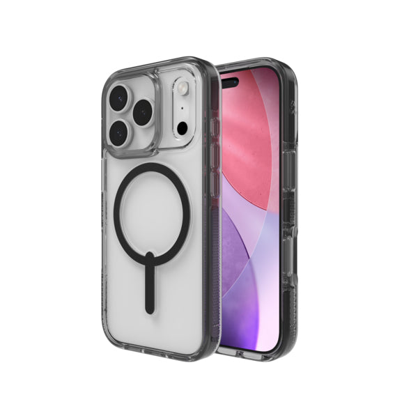ZAGG Santa Cruz Snap Backcover – für Apple iPhone 17 Pro, Graphen, Schwarz/Transparent, bis 4 m Sturzsicher