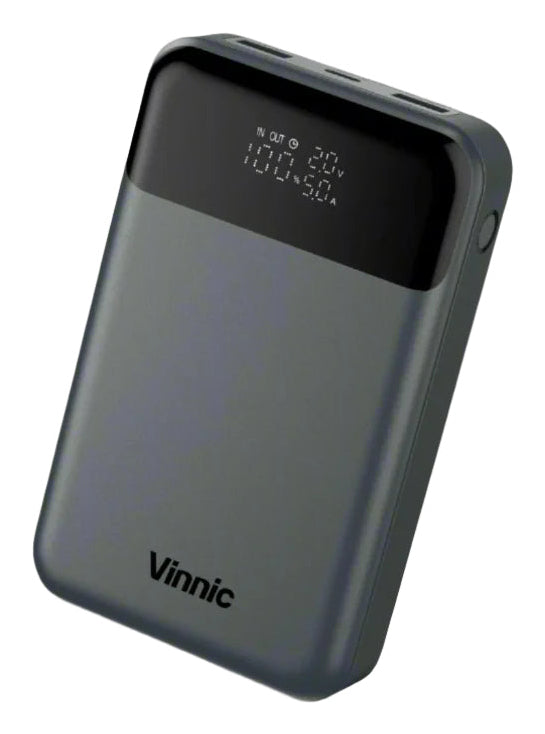 Vinnic Powerbank 20000 mAh, PD 100 W, 1× USB-C, 2× USB-A, für Smartphones, Tablets und Laptops