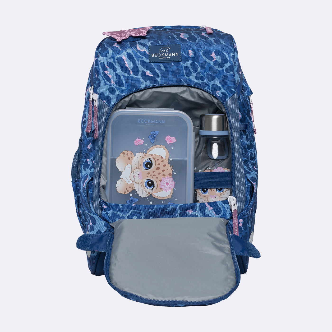 Beckmann Schulrucksack Active Air Flx – 6-teilig – Cheetah