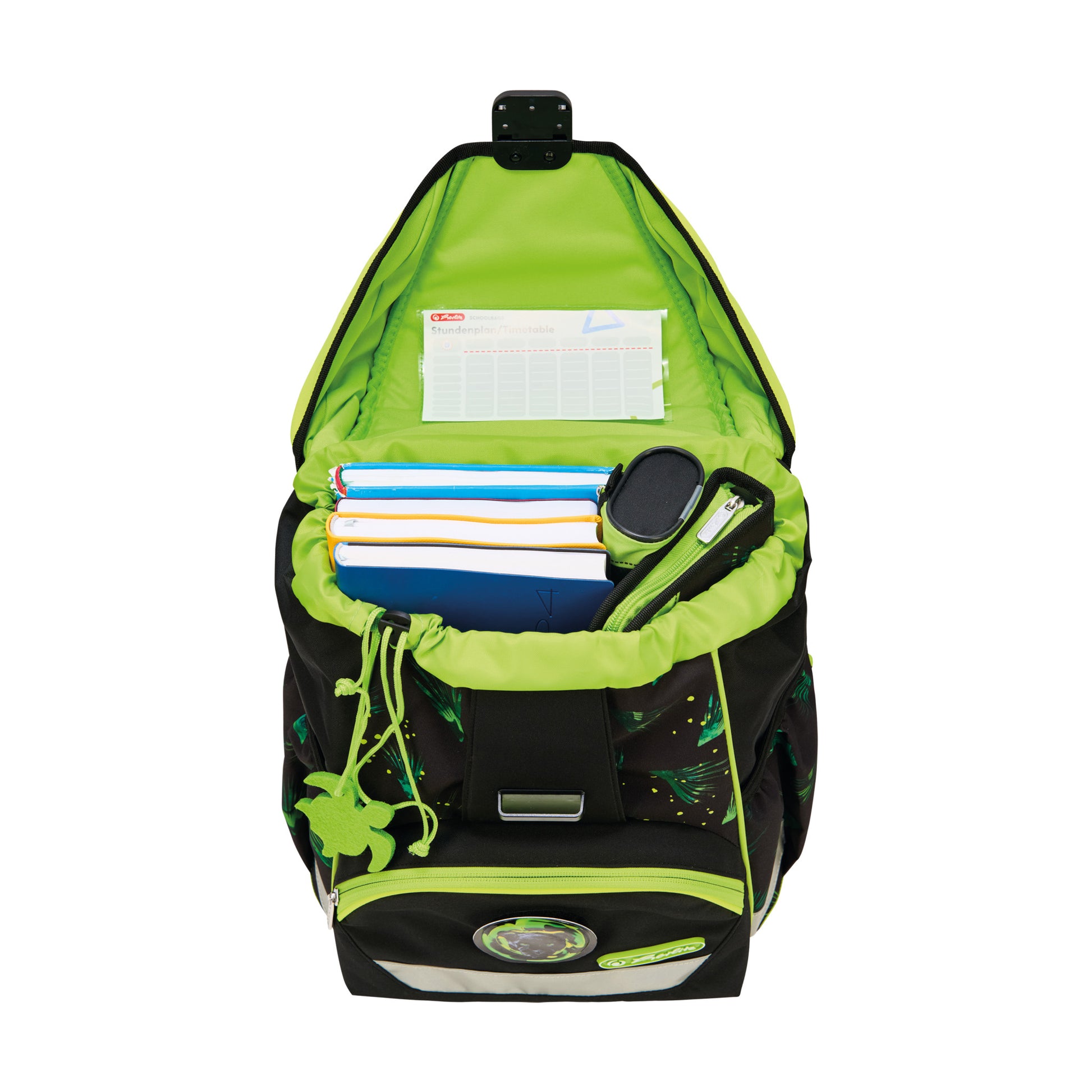 Herlitz UltraLight XL Plus – Schulrucksack-Set 4-teilig, Dschungel, 22 l, 32×39×25 cm, mit Brustgurt