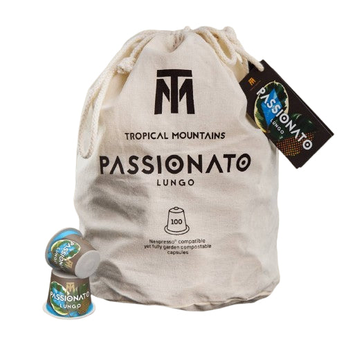 Tropical Mountains Kaffeekapseln Passionato Lungo – für Nespresso – Intensität 7/12 – Bio – Fairtrade – 100 Stk