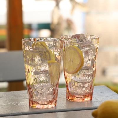Koziol Cocktailglas Club Nr. 6 – 2er Set, 300 ml, Kunststoff, Rosa, spülmaschinenfest
