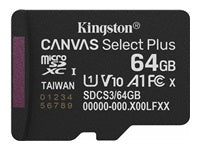 Kingston Technology Kingston Canvas Select+ Gen3 Speichergerät – 64 GB, microSDXC, A1 ohne Adapter