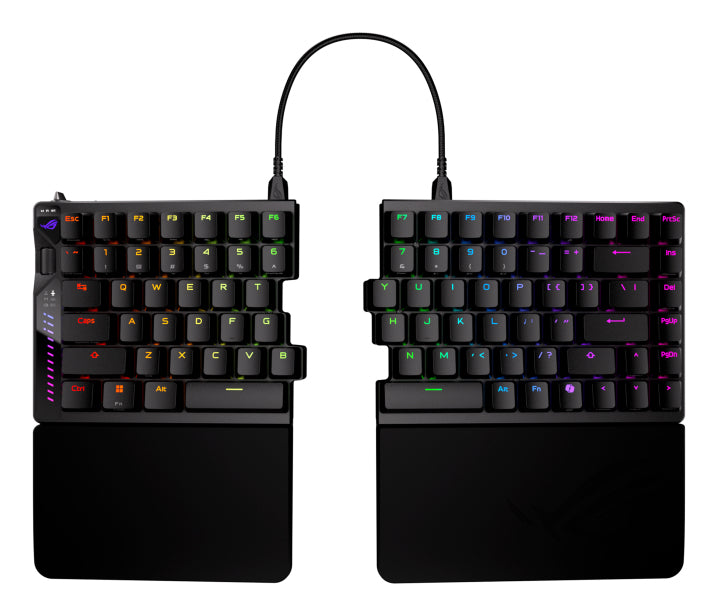 ASUS ROG Falcata – Gaming-Tastatur 75% – Mechanisch, RGB – Bluetooth & 2,4 GHz – Ohne Ziffernblock – Schwarz