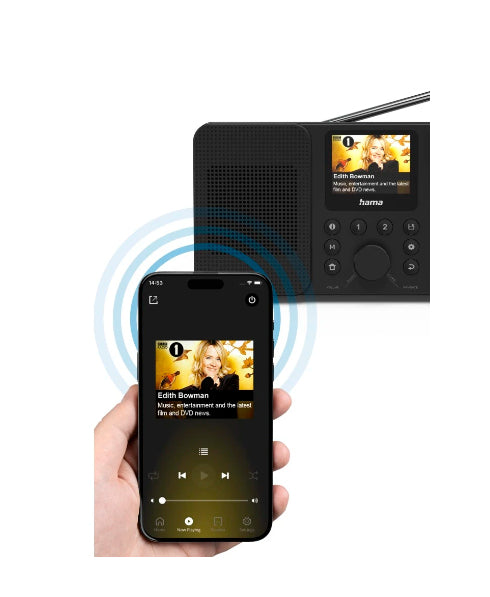 Hama DIR10 – Internetradio, DAB+/UKW, Bluetooth, WLAN – Schwarz