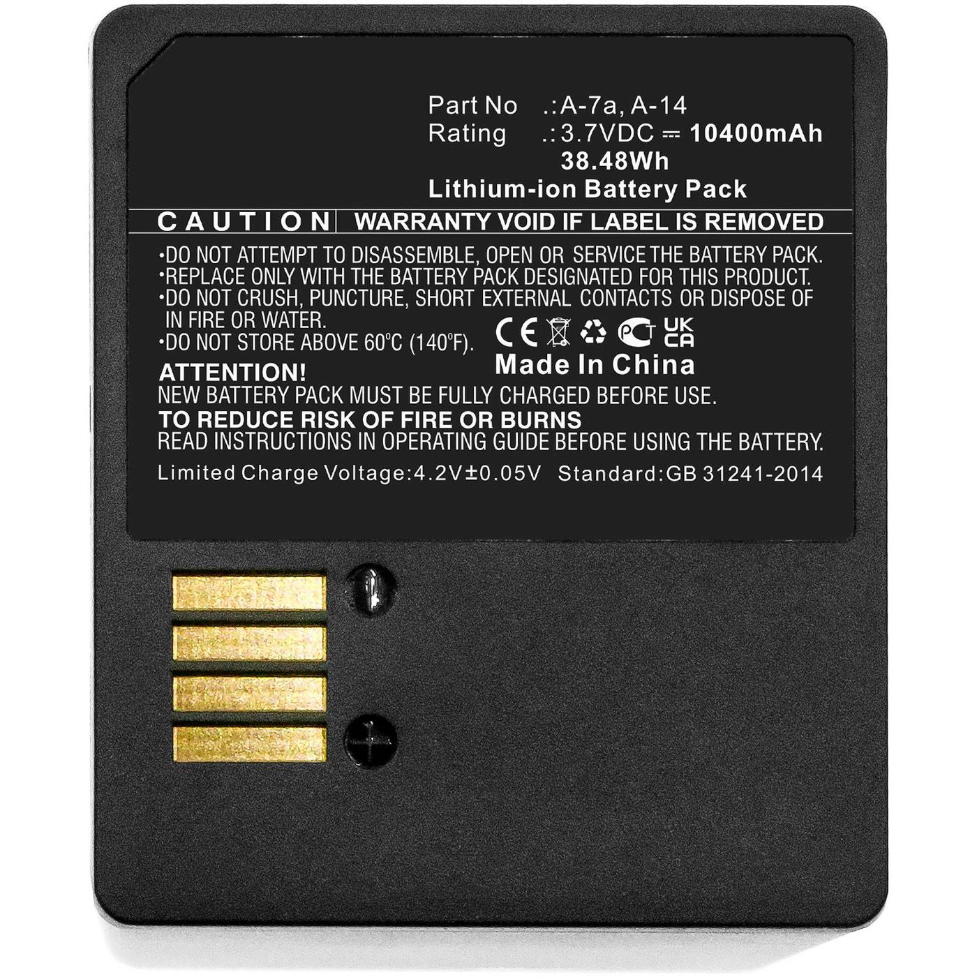 CoreParts Ersatzakku, Li-Ion, 10400 mAh, 3,7 V