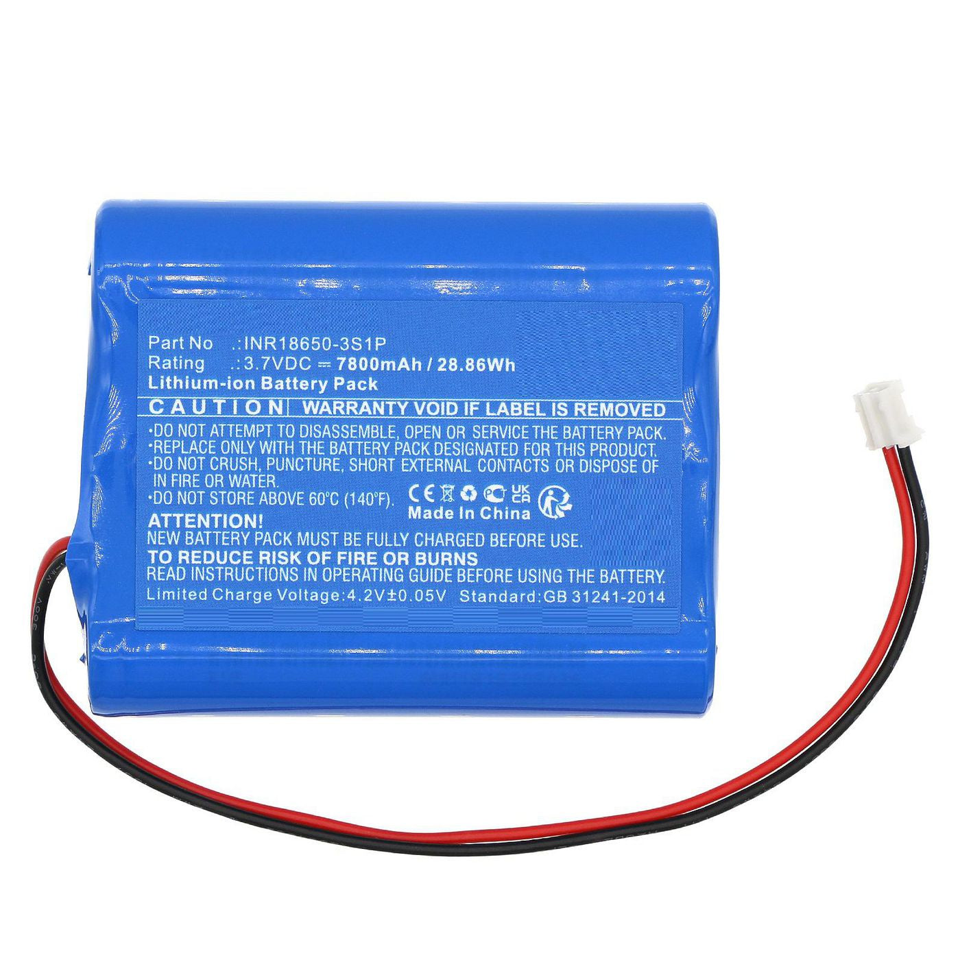 CoreParts Ersatzakku, Li-Ion, 7800 mAh, 3,7 V – für Simplehuman Cosmetic