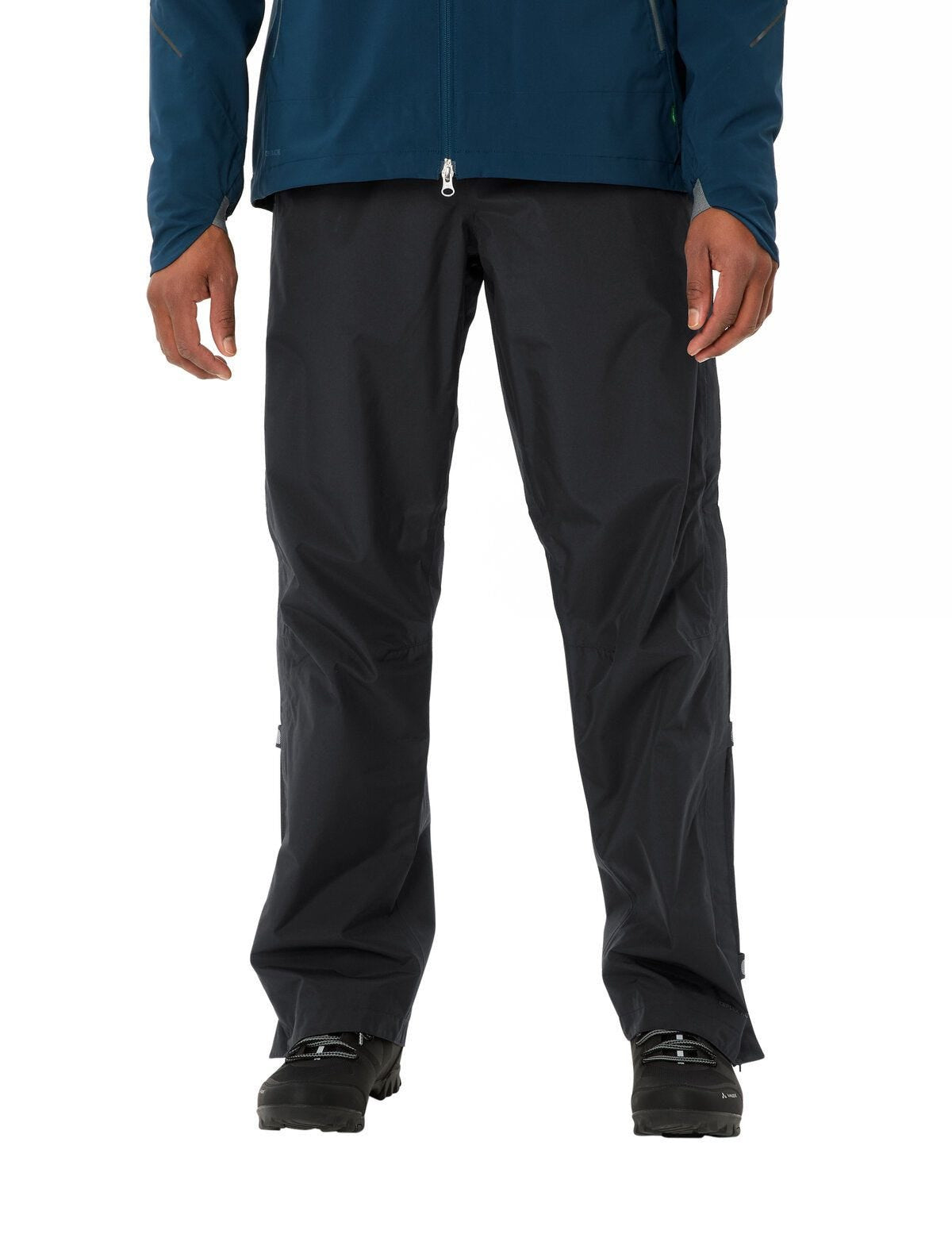 Vaude – Velohose Fluid Full-Zip II – L – Schwarz, wasserdicht, atmungsaktiv, mit Reflektoren