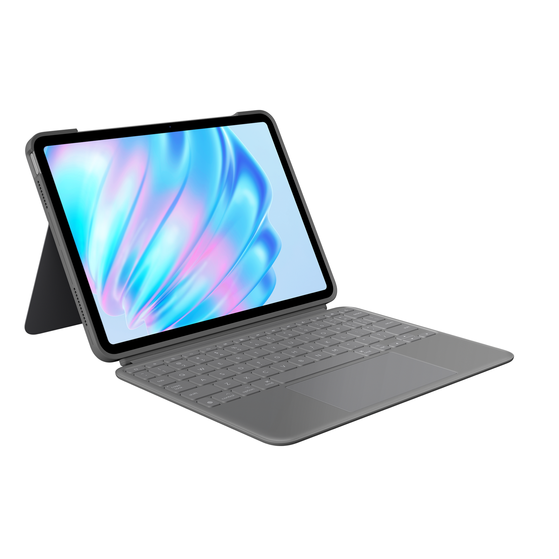 Logitech Combo Touch – Tastatur, CH-Layout (DE-CH), Grau – für iPad Air 11" (M2)