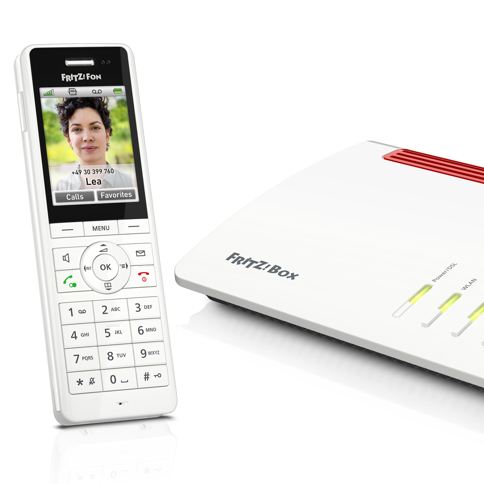 FRITZ! AVM FritzFon X6 – DECT-Telefon, nur Mobilteil, mit Anrufbeantworter, für FRITZBox/DECT-Basisstation, weiss