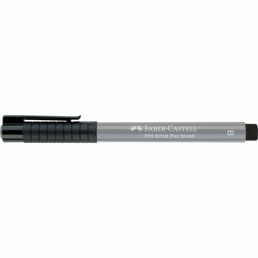 Faber-Castell Pitt Artist Pen Pinselstift – Pinselspitze, 2,5 mm, pigmentiert, wasserfest, kaltgrau III