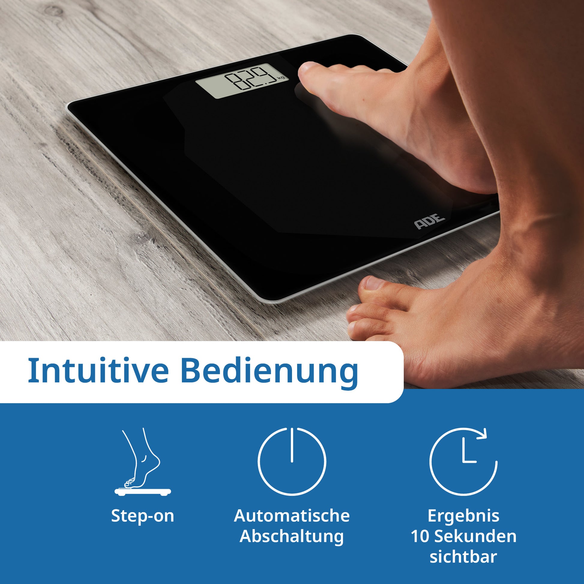 ADE Digitale Personenwaage Amina – Glas – 180 kg