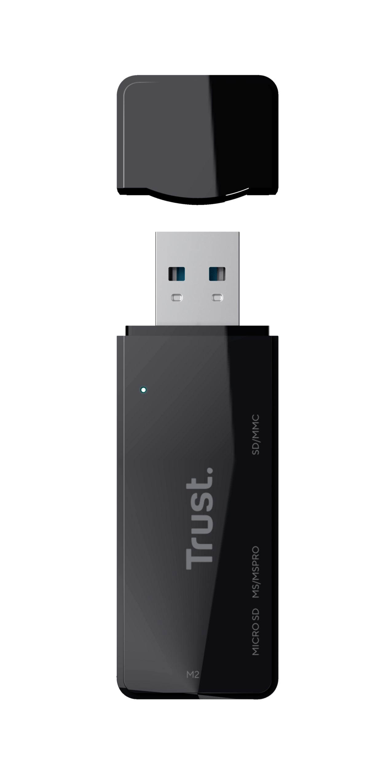 Trust Speichergerät – USB 3.2 Gen 1 Typ-A, Plug & Play, für microSD, SD, MS Micro (M2)