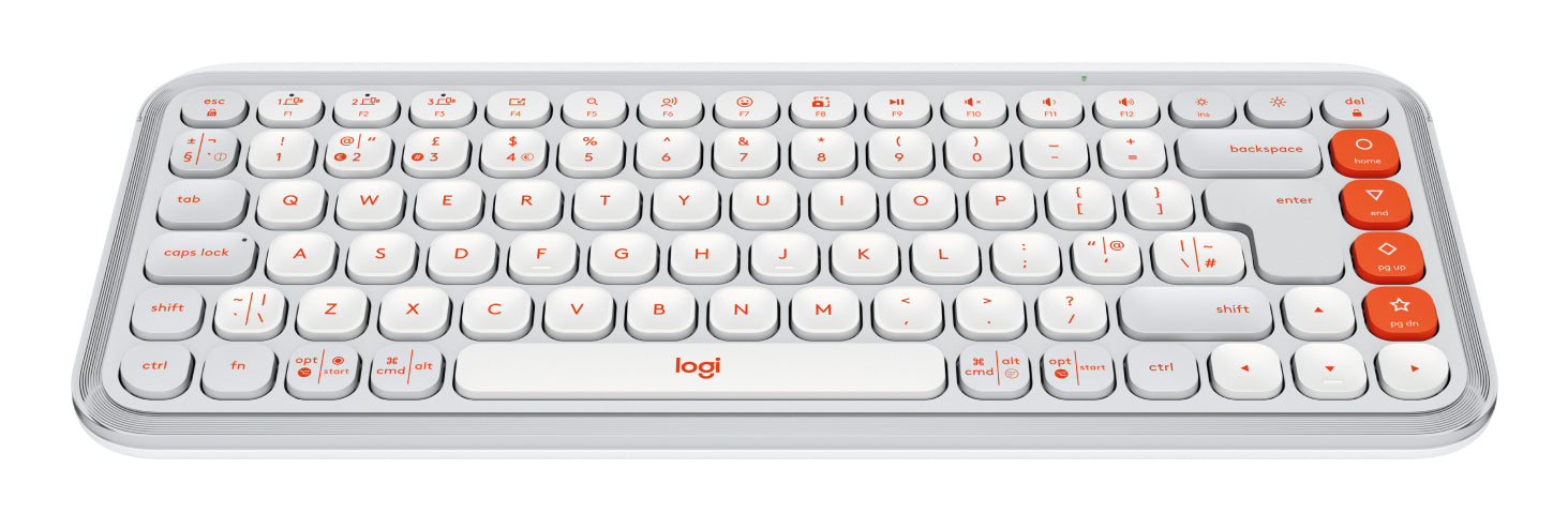 Logitech POP ICON KEYS – Tastatur, UK-Layout (EN), Weiss