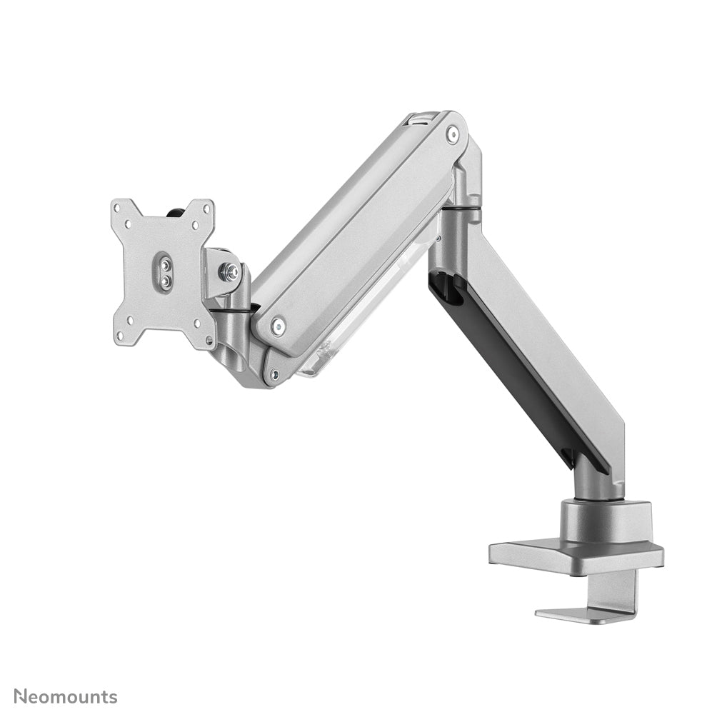 Neomounts NM-D775SILVER – Tischhalterung, Tischklemme, bis 32", VESA 100 × 75 mm, 16 kg, neigbar, Gasfeder-Dämpfung