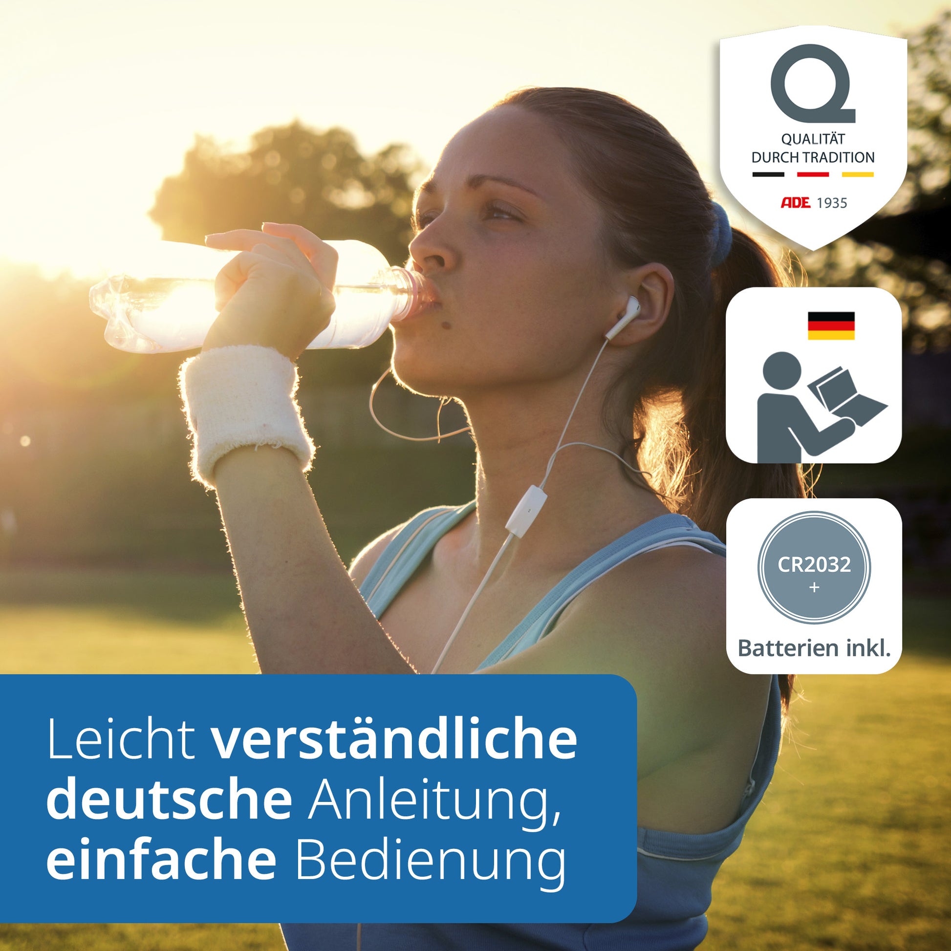 ADE Digitale Personenwaage Amina – Glas – 180 kg
