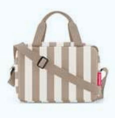 Reisenthel Thermocase (Kühltasche to-go) – 3 l – beige/weiss, summerstripes coffee – Reissverschluss