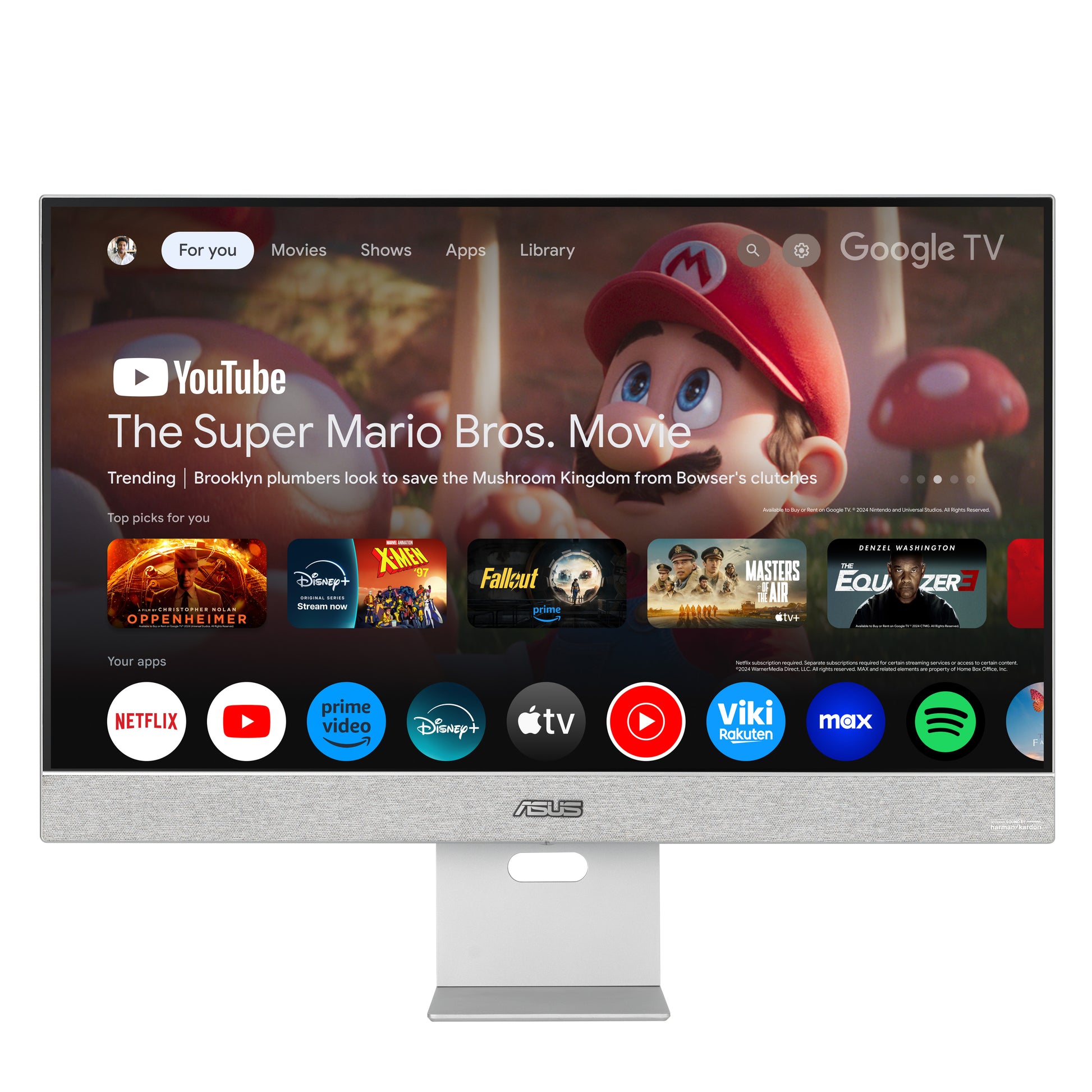 ASUS ZenScreen MS27UC – Monitor, 27", IPS, 60 Hz, 350 cd/m², Android 11, USB-C, VESA 100 × 100, Grau