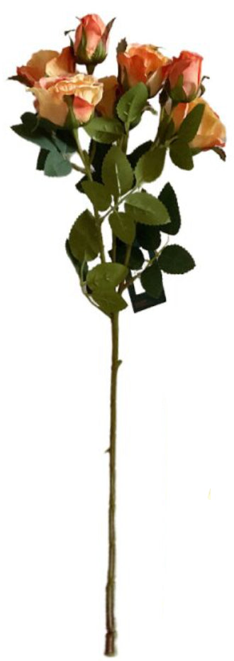CHALET Blumenstängel Spray Rose – 48 × 20 cm – Kunststoff, Lachs