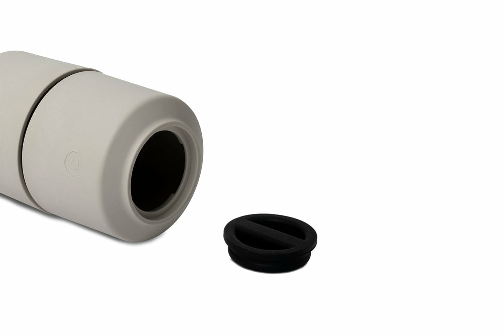 CrushGrind Salz-/Pfeffermühle 11,6 cm, Biokomposit, Keramikmahlwerk, 2er-Set, Heidelbeere/Grau