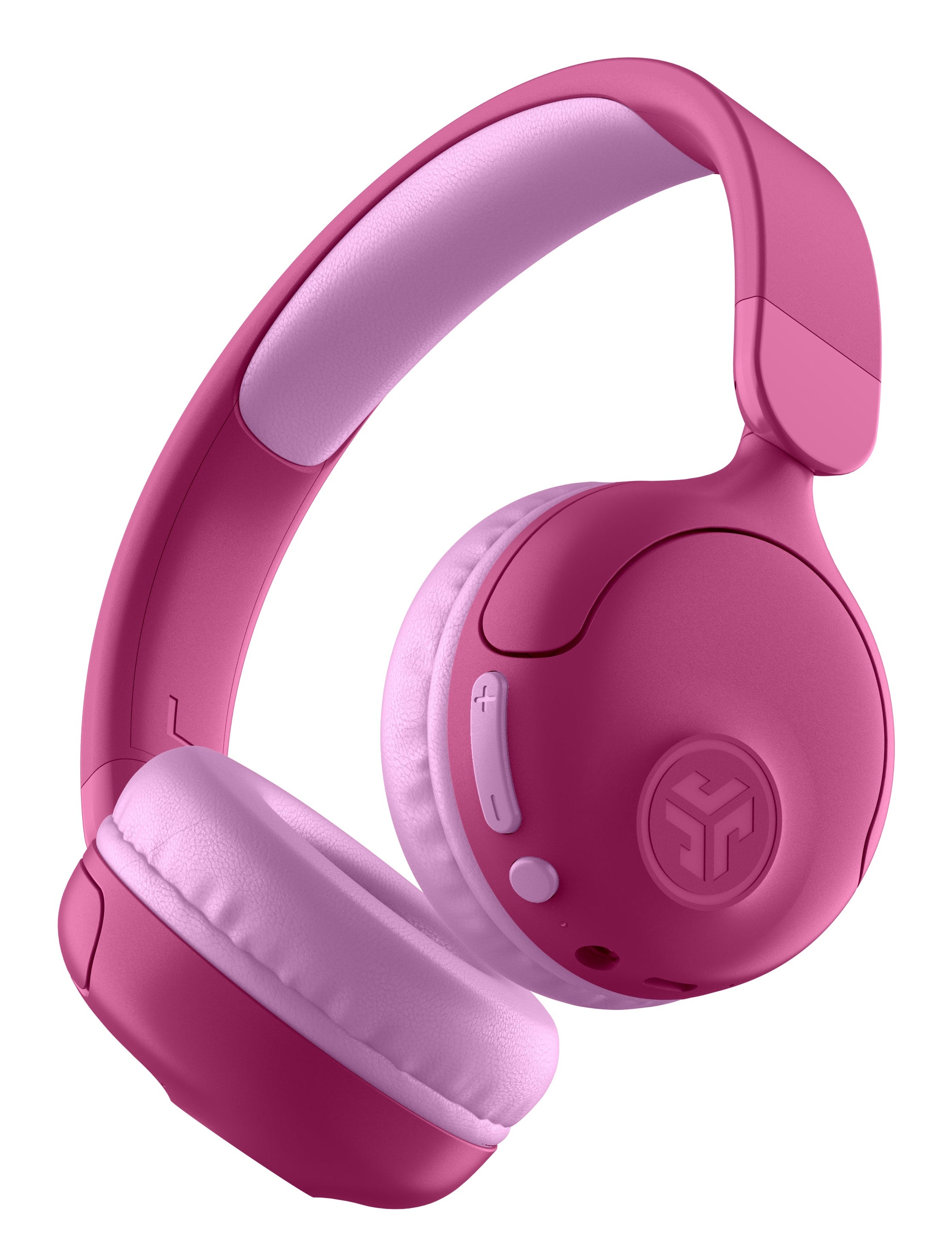 JLab JBuddies Pop Kinderkopfhörer – Over-Ear, Stereo, Kabel + BT, 85/95 dB Lautstärkelimit, Pink