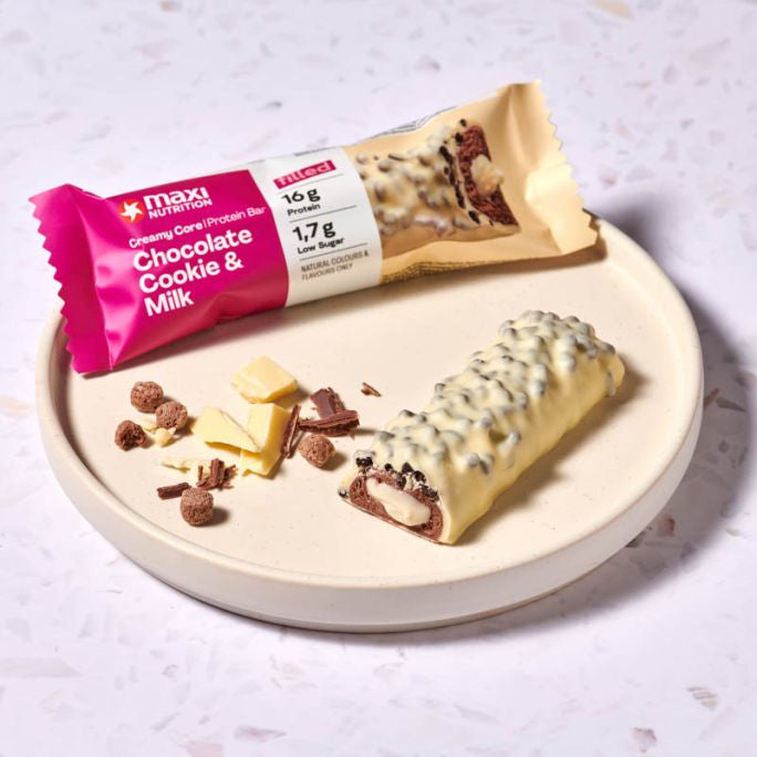Maxi Nutrition Creamy Core Protein-Riegel – Chocolate Cookie & Milk – 12 × 45 g
