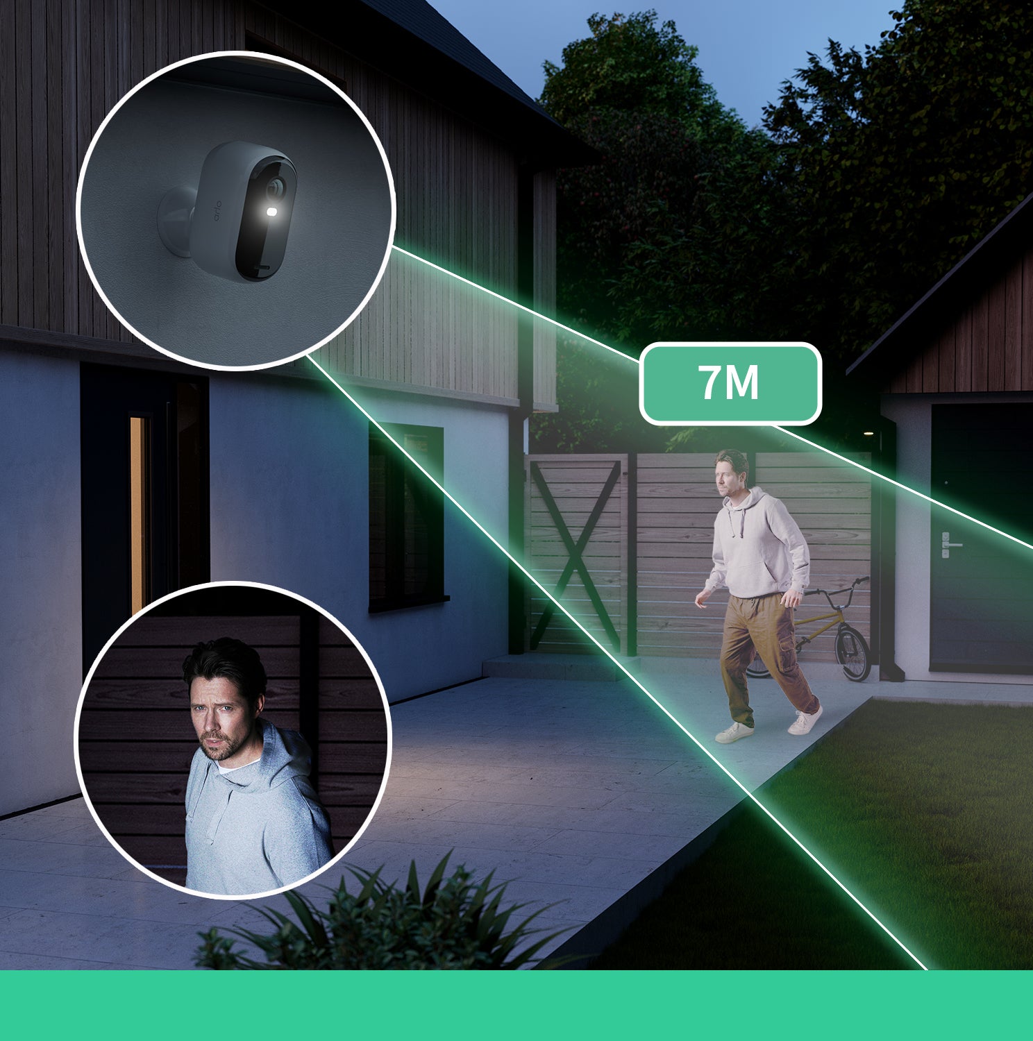 Arlo VMC2450 Wildkamera – 2 MP, Reichweite 7 m, Akku, Weiss, 4er-Pack