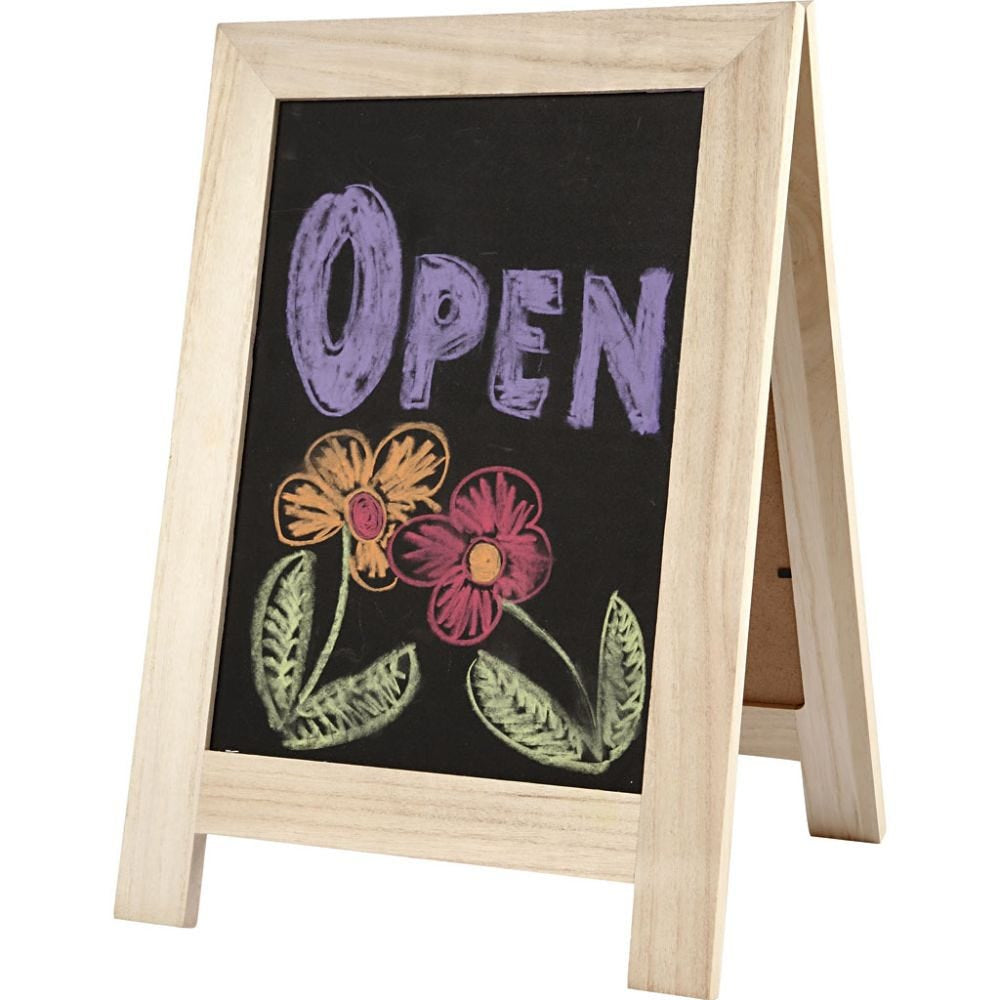 Creativ Company Tischprospekthalter 1 Fach A4 – Plexiglas/Holz, braun