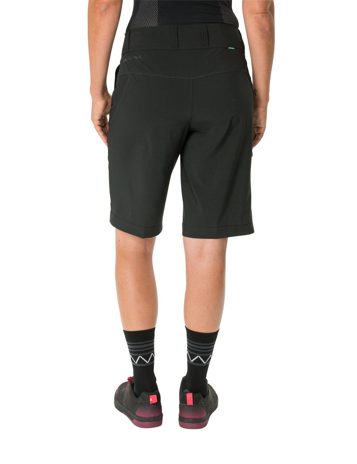 VAUDE Skorts – Grösse 38 – Schwarz, 100% Polyester, Stretch, Verstellbarer Bund