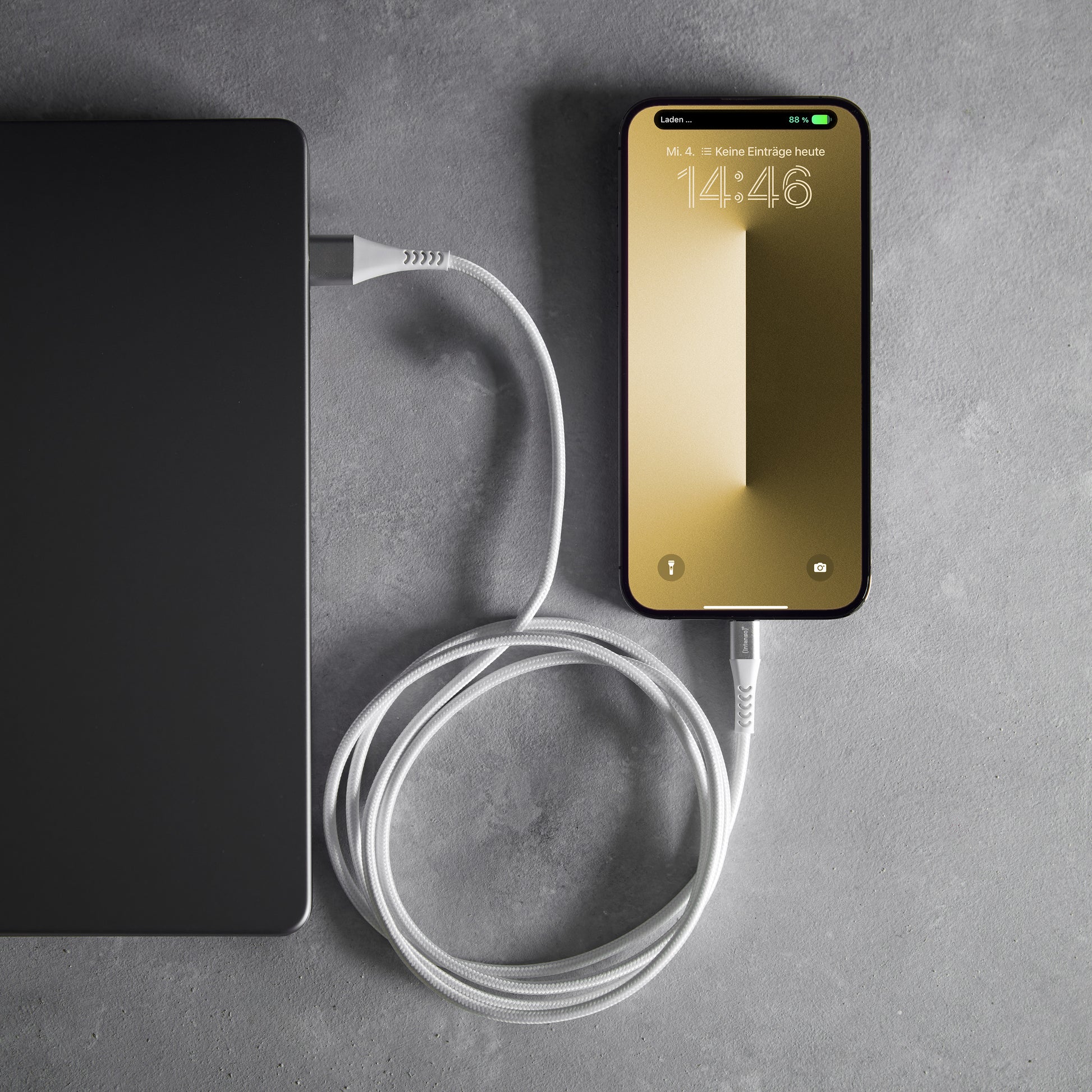 Intenso Multi-Kabel – 3-in-1 USB-A auf USB-C/Micro-USB/Lightning 1,5 m, geflochten, weiss – für iPhone/Android