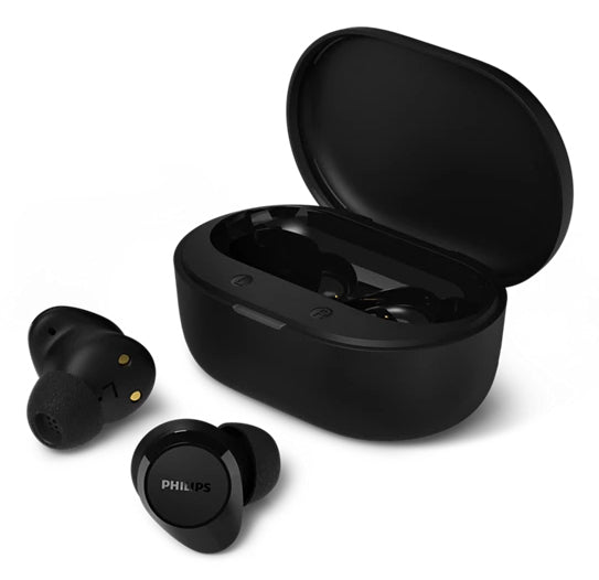Philips TAT1300BK/00 TWS In-Ear – mit Ladecase, Schwarz, BT 6.0