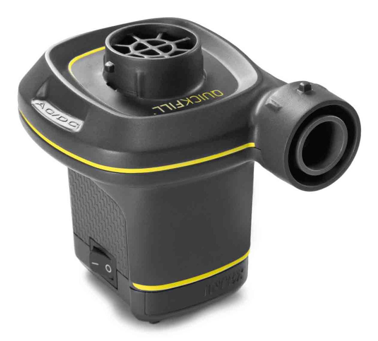 Intex Pumpe Quick-Fill AC/DC – 220–240 V, 12 V – 480 l/min – inklusive 3 Düsen – für Schlauchboote