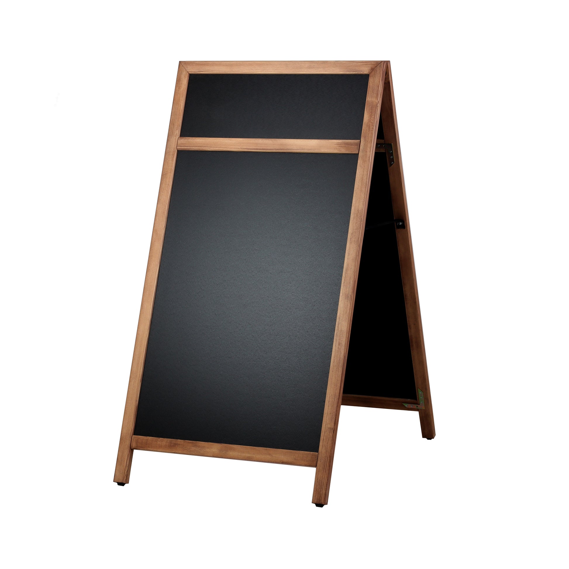 Europel Kundenstopper DELUXE – 660 × 1'280 mm – Holzrahmen natur, schwarz – doppelseitig, für Kreidemarker