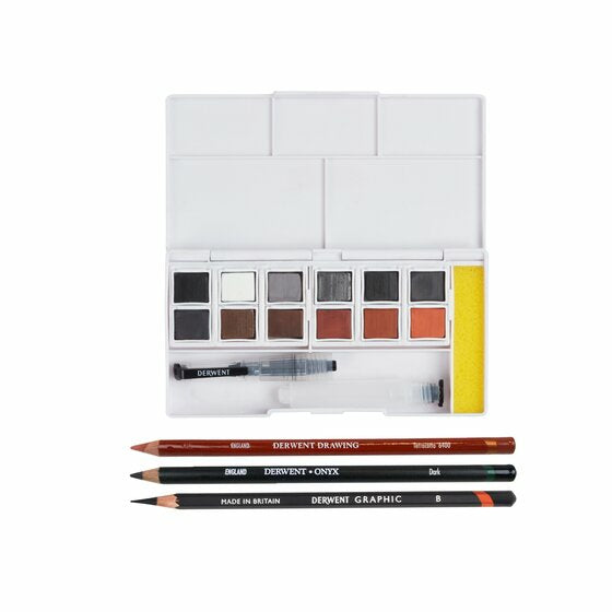 Derwent Professionelles Pigment/Tinte, Bastelfarbe – Mehrfarbig – 12 Farben